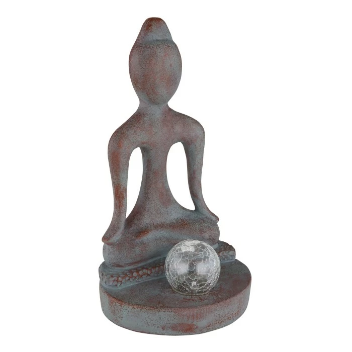 Globo Gobo BUDDHA Solarleuchte LED Grau, Bronze, 1-flammig 5 Globo Gobo BUDDHA Solarleuchte LED Grau, Bronze, 1-flammig – Bild 3