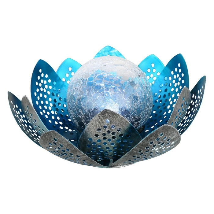 Globo Gobo LOTUS Solarleuchte LED Schwarz, Silber, 1-flammig 4 Globo Gobo LOTUS Solarleuchte LED Schwarz, Silber, 1-flammig – Bild 2