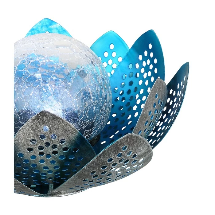 Globo Gobo LOTUS Solarleuchte LED Schwarz, Silber, 1-flammig 6 Globo Gobo LOTUS Solarleuchte LED Schwarz, Silber, 1-flammig – Bild 4