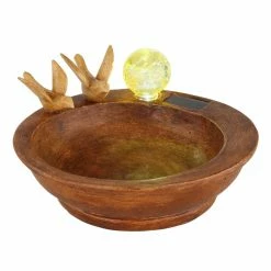 Globo Gobo VOGELTR&Auml;NKE Solarleuchte LED Braun, Wei&szlig;, 1-flammig -Günstiges Solarleuchten Geschäft gobo vogeltraenke solarleuchte 33892 do1 2