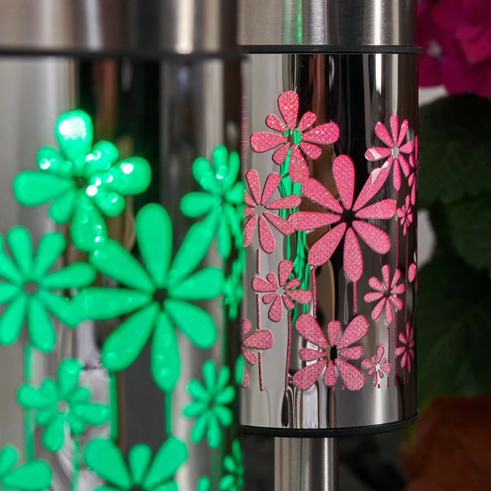 Hofstein Gorizia Solarleuchte LED Edelstahl, 2-flammig, Farbwechsler 12 Hofstein Gorizia Solarleuchte LED Edelstahl, 2-flammig, Farbwechsler – Bild 10