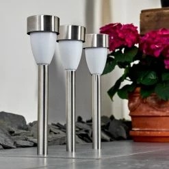 Hofstein Gorizia Solarleuchte LED Edelstahl, 3-flammig -Günstiges Solarleuchten Geschäft gorizia solarleuchte h3371480 6