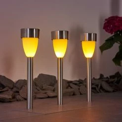 Hofstein Gorizia Solarleuchte LED Edelstahl, 3-flammig -Günstiges Solarleuchten Geschäft gorizia solarleuchte h3371480 9