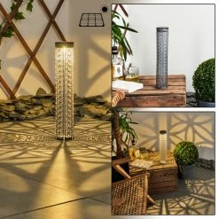 Hofstein Hankinson Solarleuchte LED Schwarz, Grau, Silber, 1-flammig