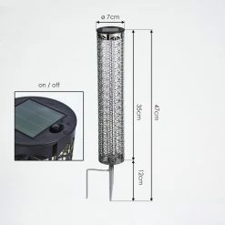Hofstein Hankinson Solarleuchte LED Schwarz, Grau, Silber, 1-flammig -Günstiges Solarleuchten Geschäft hankinson solarleuchte h3419069 3