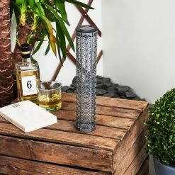 Hofstein Hankinson Solarleuchte LED Schwarz, Grau, Silber, 1-flammig -Günstiges Solarleuchten Geschäft hankinson solarleuchte h3419069 9