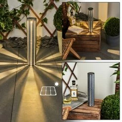 Hofstein Hankinson Solarleuchte LED Silber, 1-flammig