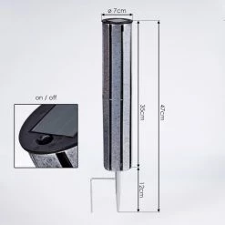 Hofstein Hankinson Solarleuchte LED Silber, 1-flammig -Günstiges Solarleuchten Geschäft hankinson solarleuchte h3419106 3