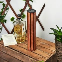 Hofstein Hankinson Solarleuchte LED Schwarz, Kupferfarben, Holz dunkel, 1-flammig -Günstiges Solarleuchten Geschäft hankinson solarleuchte h3419991 9