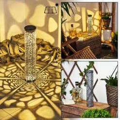 Hofstein Hankinson Solarleuchte LED Schwarz, Silber, 1-flammig