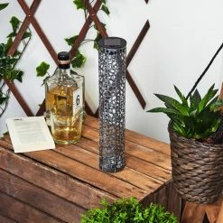 Hofstein Hankinson Solarleuchte LED Schwarz, Silber, 1-flammig -Günstiges Solarleuchten Geschäft hankinson solarleuchte h3420010 11