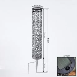 Hofstein Hankinson Solarleuchte LED Schwarz, Silber, 1-flammig -Günstiges Solarleuchten Geschäft hankinson solarleuchte h3420010 3