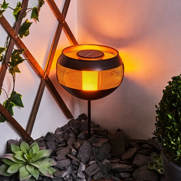 Hofstein Harimal Solar-Tischleuchte LED Schwarz, Kupferfarben, 24-flammig 9 Hofstein Harimal Solar-Tischleuchte LED Schwarz, Kupferfarben, 24-flammig – Bild 7