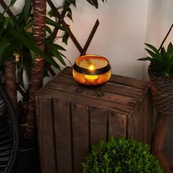 Hofstein Harimal Solarleuchte LED Schwarz, Kupferfarben, 1-flammig -Günstiges Solarleuchten Geschäft harimal solarleuchte h3425701 6