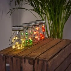 Hofstein Hasselt Solarleuchte 16er Set LED Rot, Silber, Grün, Rosa, Transparent, Klar, 10-flammig -Günstiges Solarleuchten Geschäft hasselt solarleuchte 16er set h3368121 13