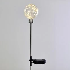 Hofstein Hilda Solarleuchte 12er-Set LED Chrom, 20-flammig -Günstiges Solarleuchten Geschäft hilda solarleuchte 12er set h3306017 do1 4