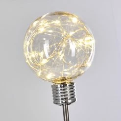 Hofstein Hilda Solarleuchte LED Chrom, Transparent, Klar, 20-flammig -Günstiges Solarleuchten Geschäft hilda solarleuchte h3305416 do1 2