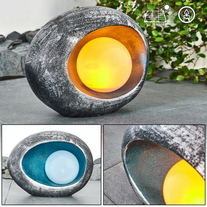 Hofstein Interlaken Solarleuchte LED Blau, Grau, Silber, 1-flammig 3 Hofstein Interlaken Solarleuchte LED Blau, Grau, Silber, 1-flammig