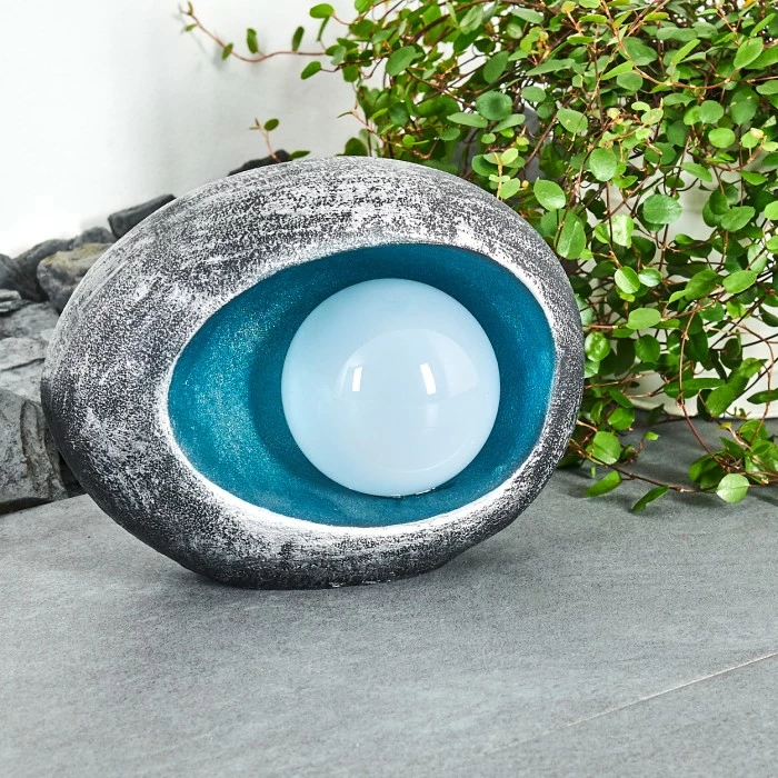 Hofstein Interlaken Solarleuchte LED Blau, Grau, Silber, 1-flammig 7 Hofstein Interlaken Solarleuchte LED Blau, Grau, Silber, 1-flammig – Bild 5