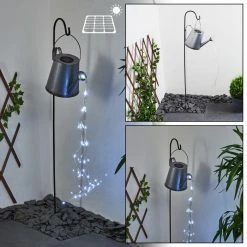 Hofstein Isernia Solarleuchte LED Silber, Rostfarben, 80-flammig