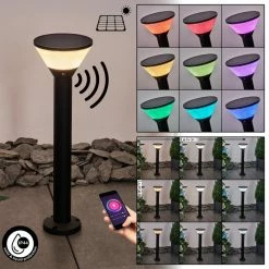 Hofstein Joennierni Wegeleuchte LED Schwarz, 1-flammig, Bewegungsmelder, Farbwechsler