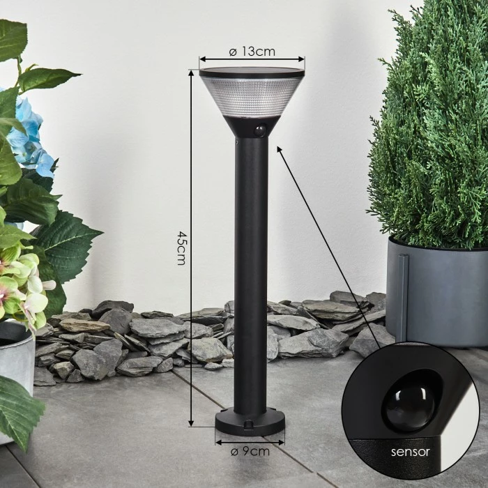 Hofstein Joennierni Wegeleuchte LED Schwarz, 1-flammig, Bewegungsmelder, Farbwechsler 6 Hofstein Joennierni Wegeleuchte LED Schwarz, 1-flammig, Bewegungsmelder, Farbwechsler – Bild 4