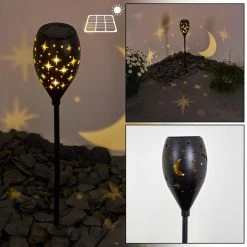 Hofstein Joinville Solarleuchte LED Schwarz, 1-flammig