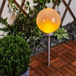 Hofstein Kanganbou Solarleuchte LED Nickel-Matt, 18-flammig -Günstiges Solarleuchten Geschäft kanganbou solarleuchte h3427866 12