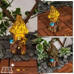 Hofstein Katiao Solarleuchte LED Blau, Braun, Orange, 1-flammig