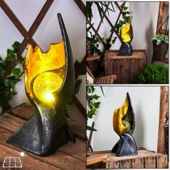 Hofstein Kolo Solarleuchte LED Schwarz, Grau, Gold, 1-flammig