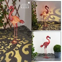 Hofstein Korro Solarleuchte LED Schwarz, Pink, 1-flammig