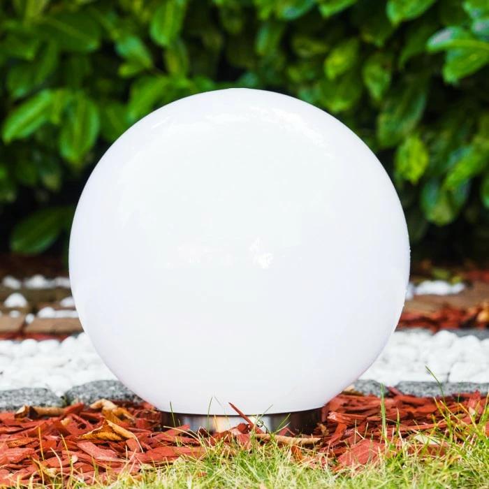 Hofstein Kugelleuchte Solar LED Edelstahl, 2-flammig 6 Hofstein Kugelleuchte Solar LED Edelstahl, 2-flammig – Bild 4