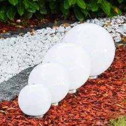 Hofstein Kugelleuchte Solar LED Edelstahl, 2-flammig -Günstiges Solarleuchten Geschäft kugelleuchte solar h169262 h169279 h169286 h169293 4