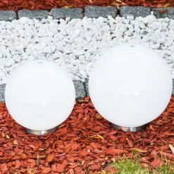 Hofstein Kugelleuchten Set Solar LED Edelstahl, 2-flammig 15 Hofstein Kugelleuchten Set Solar LED Edelstahl, 2-flammig -Günstiges Solarleuchten Geschäft kugelleuchten set solar h169279 h169262 5