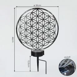 Hofstein Kupa Solar-Kugelleuchte LED Schwarz, Silber, 2-flammig -Günstiges Solarleuchten Geschäft kupa solar kugelleuchte h3435731 3