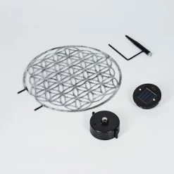 Hofstein Kupa Solar-Kugelleuchte LED Schwarz, Silber, 2-flammig -Günstiges Solarleuchten Geschäft kupa solar kugelleuchte h3435731 4