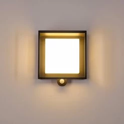 Hofstein Lansing Solar-Außenwandleuchte LED Anthrazit, 1-flammig, Bewegungsmelder -Günstiges Solarleuchten Geschäft lansing solar aussenwandleuchte h3333181 15