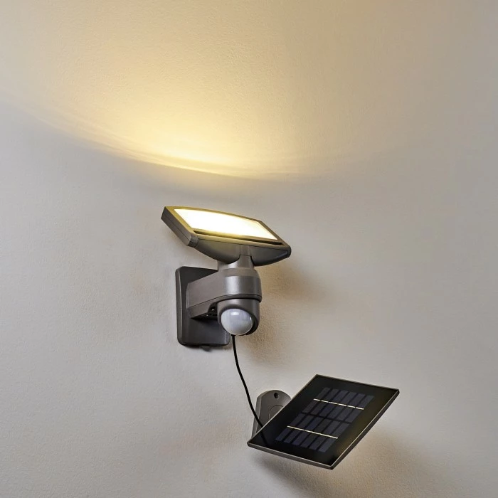 Hofstein Larvik Solar-Außenwandleuchte LED Grau, 1-flammig, Bewegungsmelder 15 Hofstein Larvik Solar-Außenwandleuchte LED Grau, 1-flammig, Bewegungsmelder – Bild 13