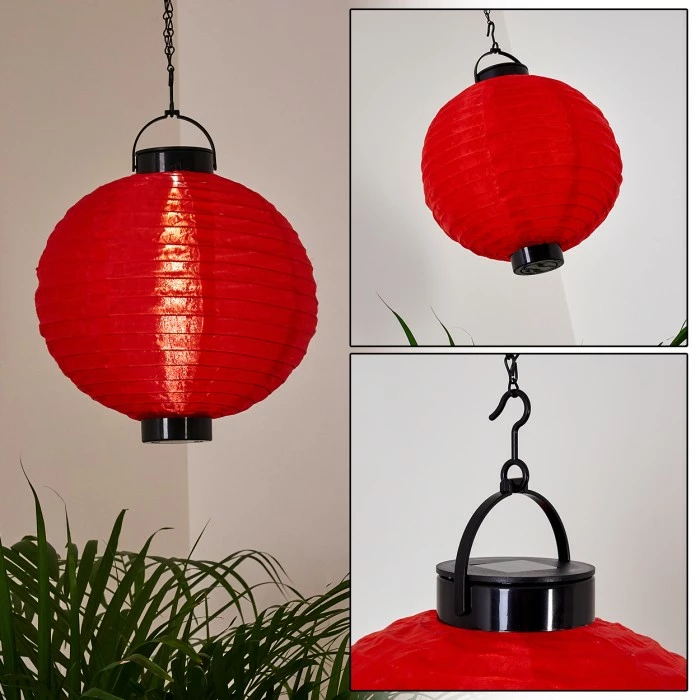 Hofstein Leogang Solar-Hängeleuchte LED Rot, Schwarz, 1-flammig 3 Hofstein Leogang Solar-Hängeleuchte LED Rot, Schwarz, 1-flammig