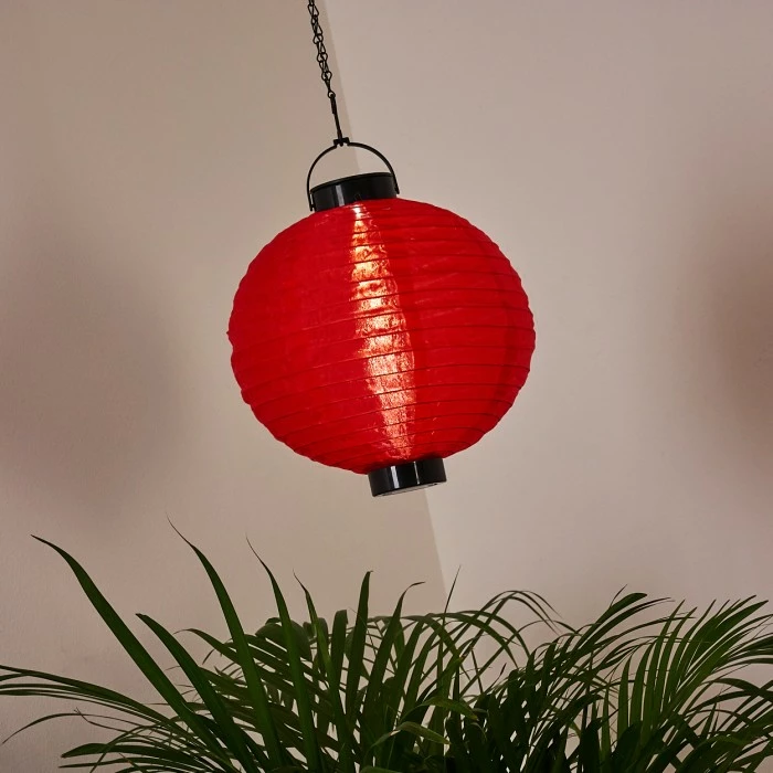 Hofstein Leogang Solar-Hängeleuchte LED Rot, Schwarz, 1-flammig 7 Hofstein Leogang Solar-Hängeleuchte LED Rot, Schwarz, 1-flammig – Bild 5