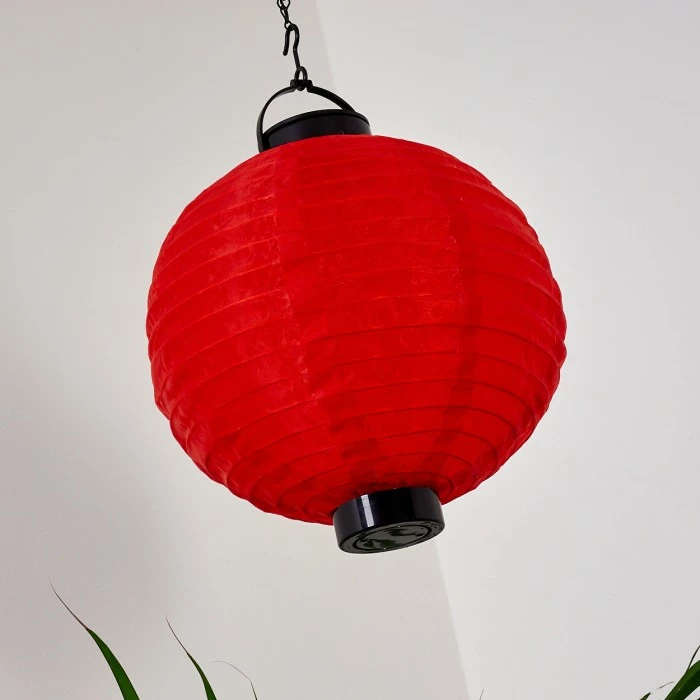 Hofstein Leogang Solar-Hängeleuchte LED Rot, Schwarz, 1-flammig 8 Hofstein Leogang Solar-Hängeleuchte LED Rot, Schwarz, 1-flammig – Bild 6