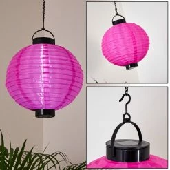 Hofstein Leogang Solar-Hängeleuchte LED Pink, 1-flammig