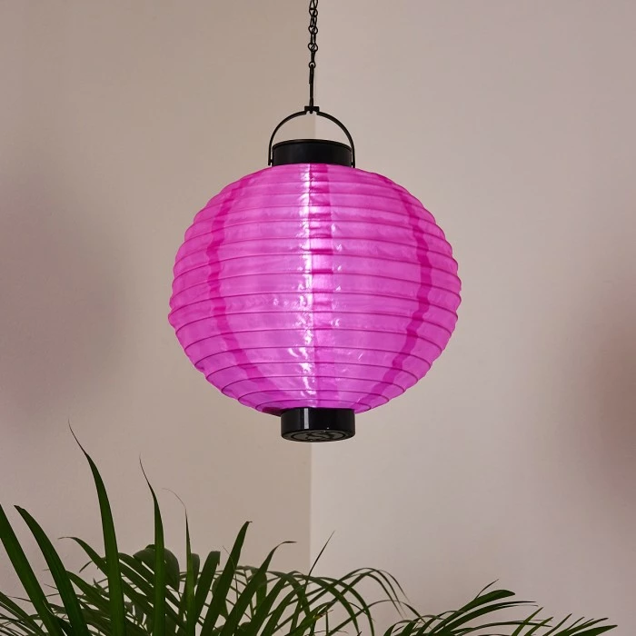 Hofstein Leogang Solar-Hängeleuchte LED Pink, 1-flammig 5 Hofstein Leogang Solar-Hängeleuchte LED Pink, 1-flammig – Bild 3