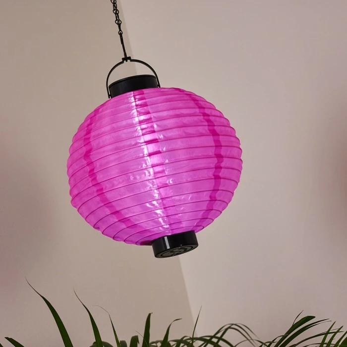 Hofstein Leogang Solar-Hängeleuchte LED Pink, 1-flammig 7 Hofstein Leogang Solar-Hängeleuchte LED Pink, 1-flammig – Bild 5