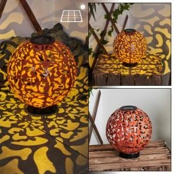 Hofstein Leonard Solar-Kugelleuchte LED Schwarz, 1-flammig