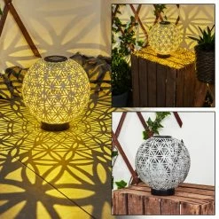 Hofstein Leonard Solarleuchte LED Schwarz, Weiß, 1-flammig