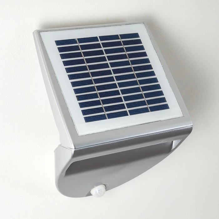 Hofstein Lesum Solar-Außenwandleuchte LED Silber, 1-flammig, Bewegungsmelder 10 Hofstein Lesum Solar-Außenwandleuchte LED Silber, 1-flammig, Bewegungsmelder – Bild 8