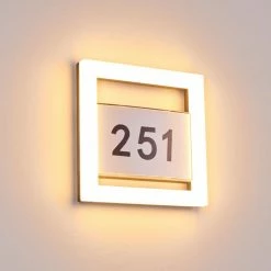 Hofstein Linna Hausnummernleuchte LED Wei&szlig;, 1-flammig -Günstiges Solarleuchten Geschäft linna hausnummernleuchte h3273630 2