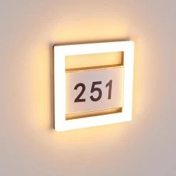 Hofstein Linna Hausnummernleuchte LED Wei&szlig;, 1-flammig -Günstiges Solarleuchten Geschäft linna hausnummernleuchte h3273630 5