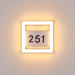 Hofstein Linna Hausnummernleuchte LED Wei&szlig;, 1-flammig -Günstiges Solarleuchten Geschäft linna hausnummernleuchte h3273630 7